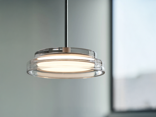 Modern Crystal glass LED Pendant Light for Minimalist Interiors