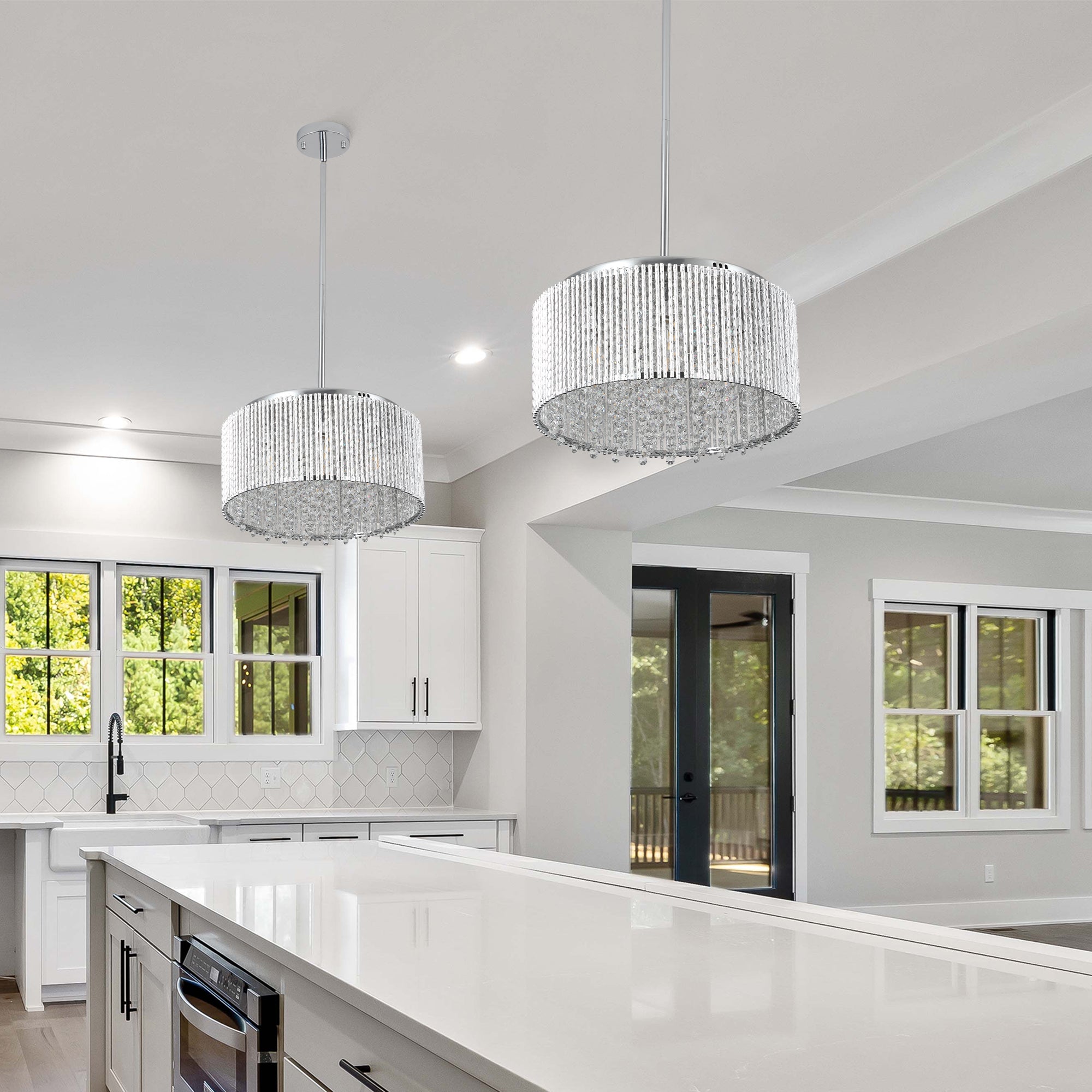 Silver LED Pendant Lighting -Contemporary Elegance & Efficient Illumination