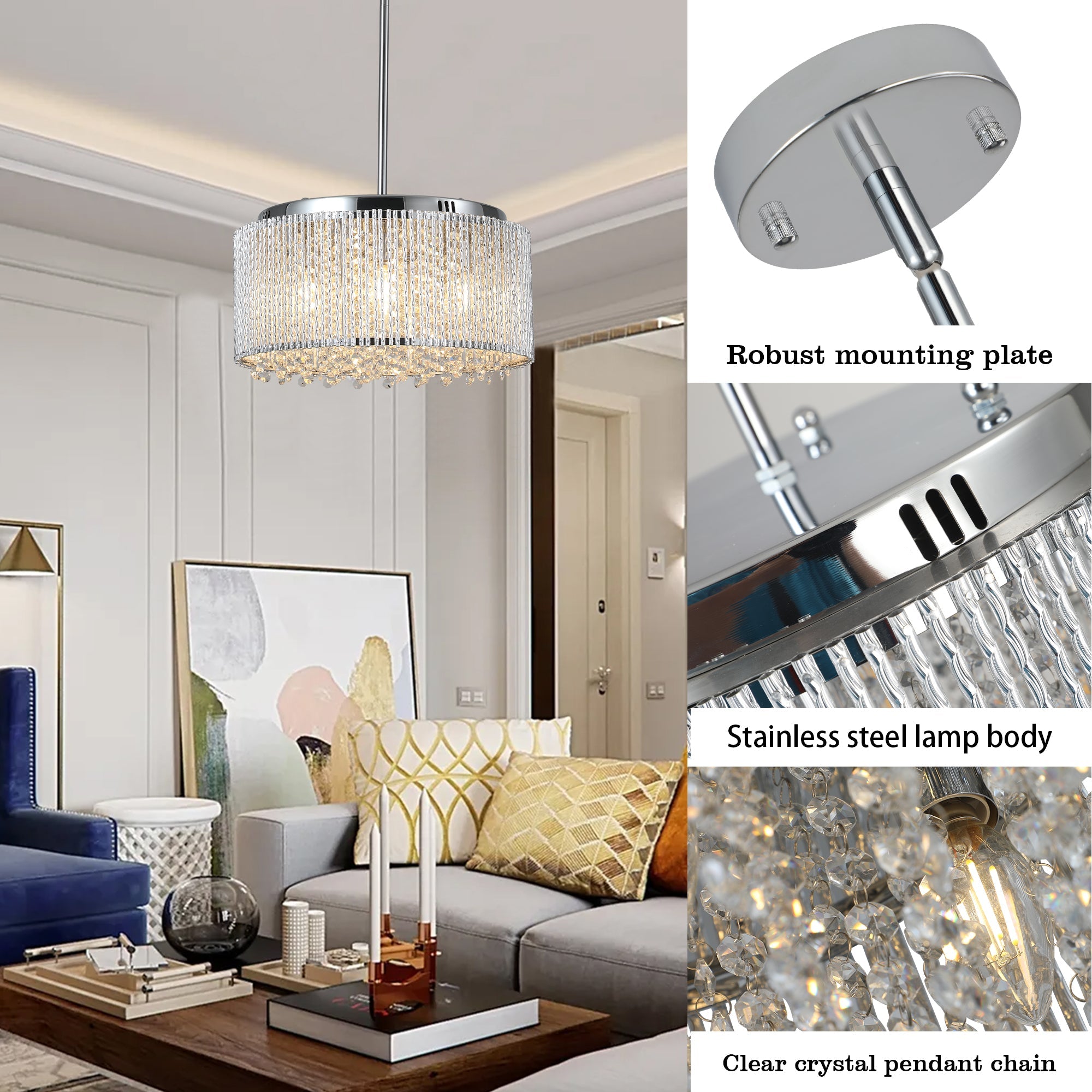 Silver LED Pendant Lighting -Contemporary Elegance & Efficient Illumination