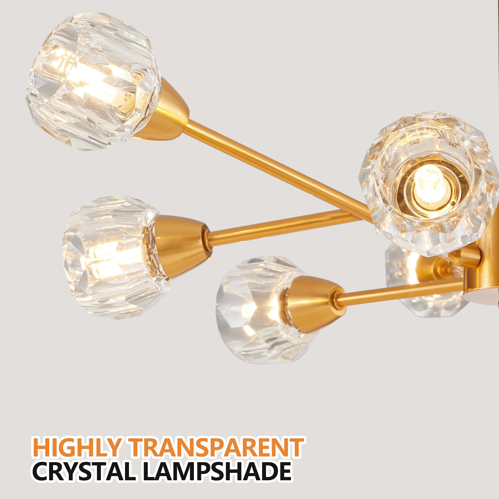 28" Modern Crystal Chandelier -Radiant Elegance & Contemporary Charm