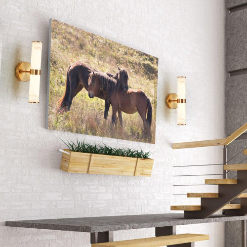 Modern Marble-Effect Wall Sconces -Set of 2