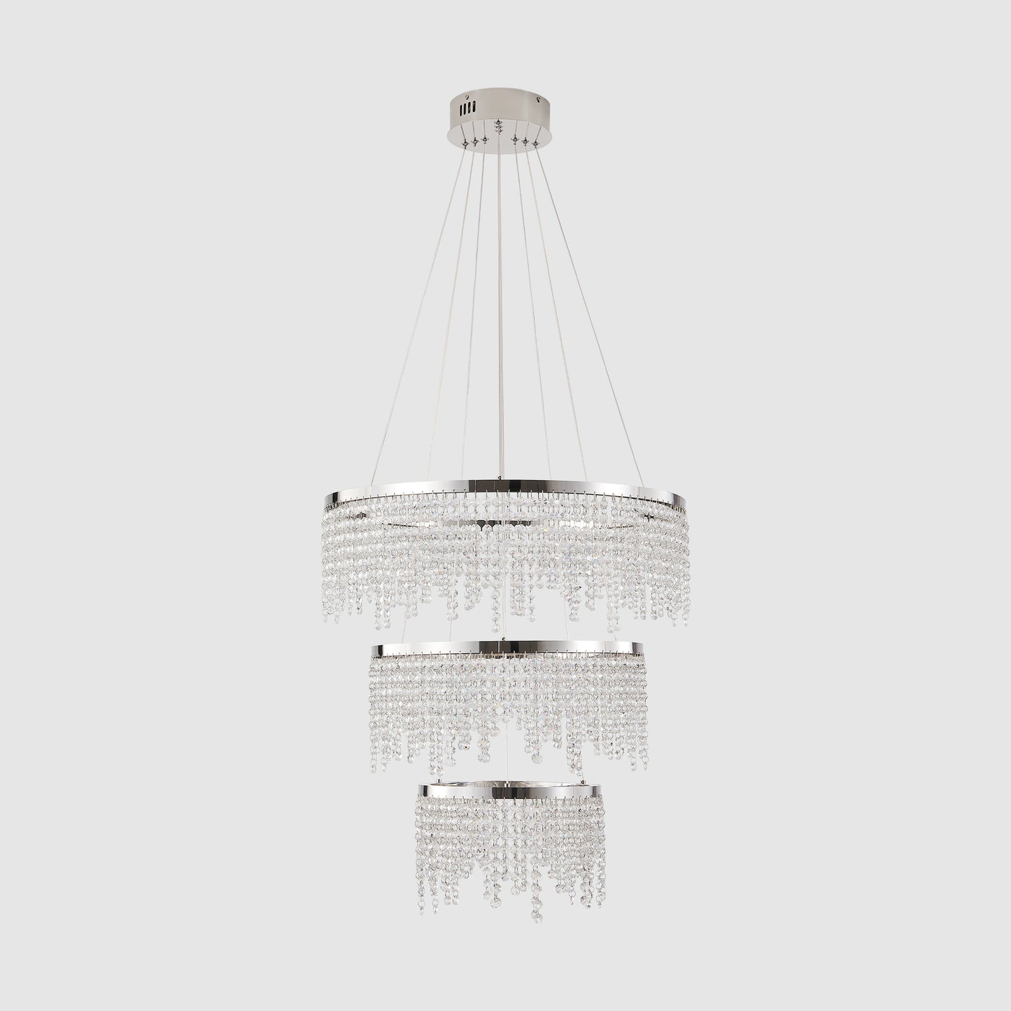 23.6-inch Fancy hanging ceiling lamps luxury modern pendant light crystal chandelier