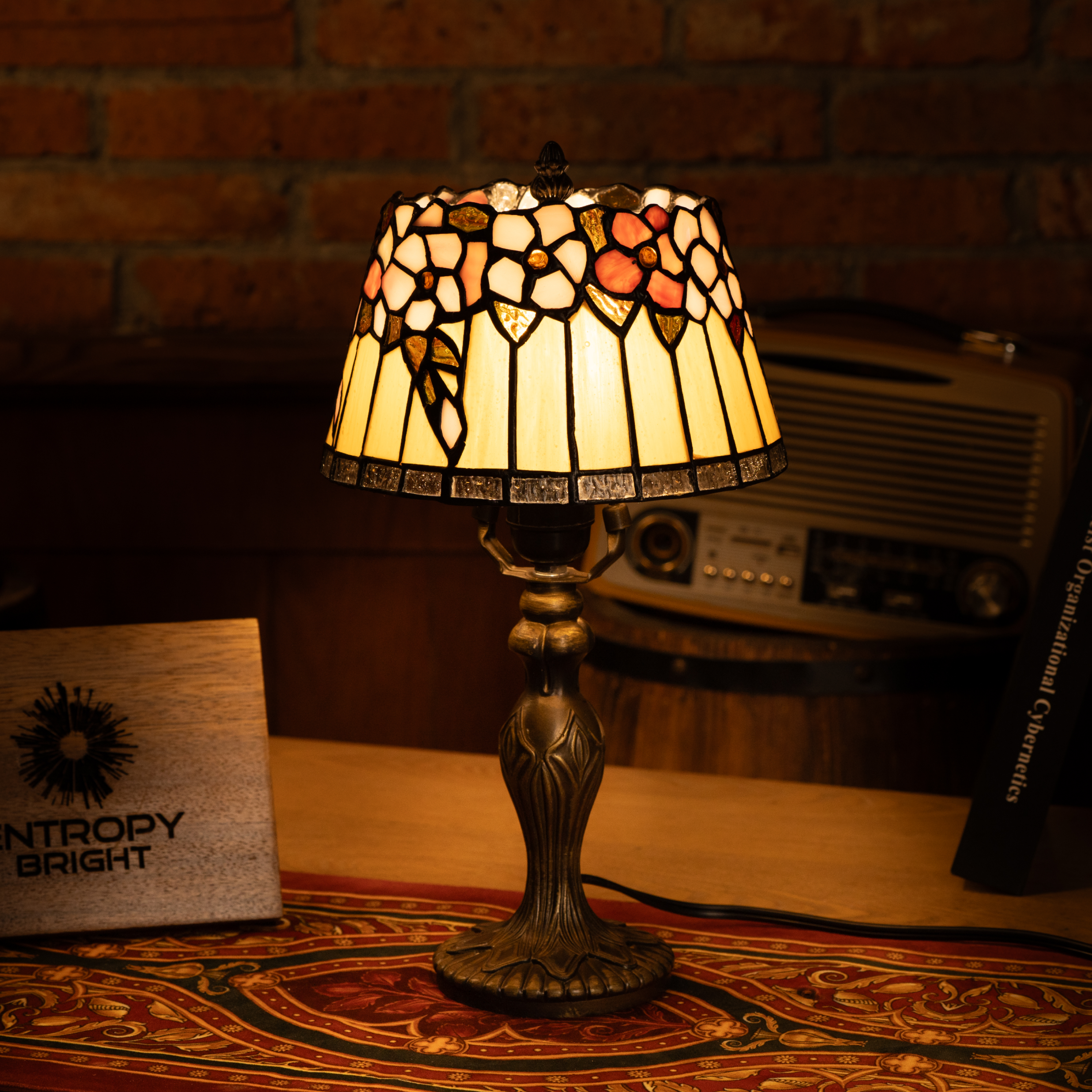 Amber Lily Bloom Tiffany Lamp
