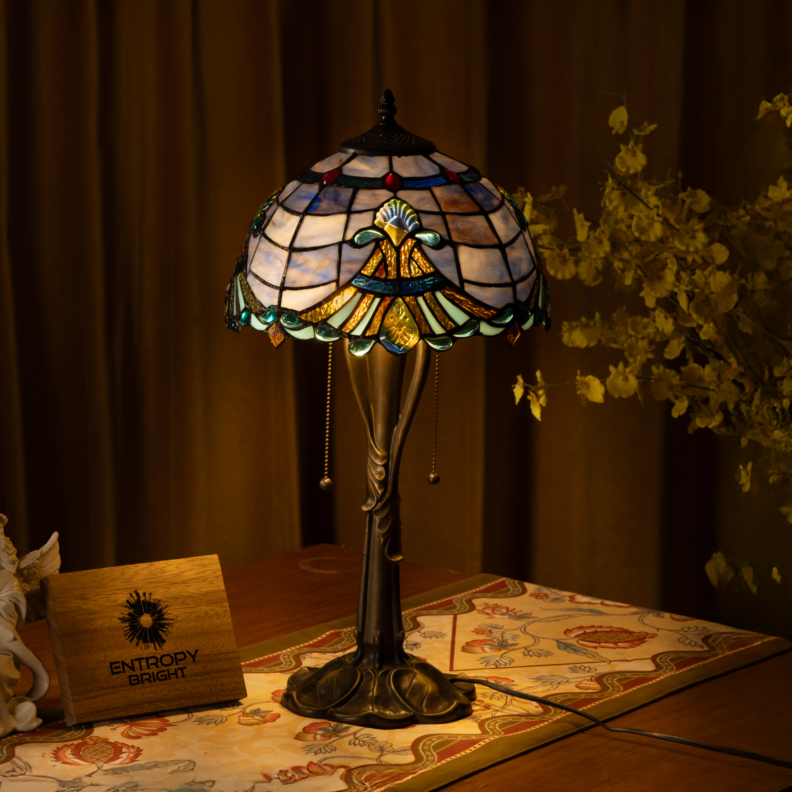 Majestic Wave Tiffany Table Lamp