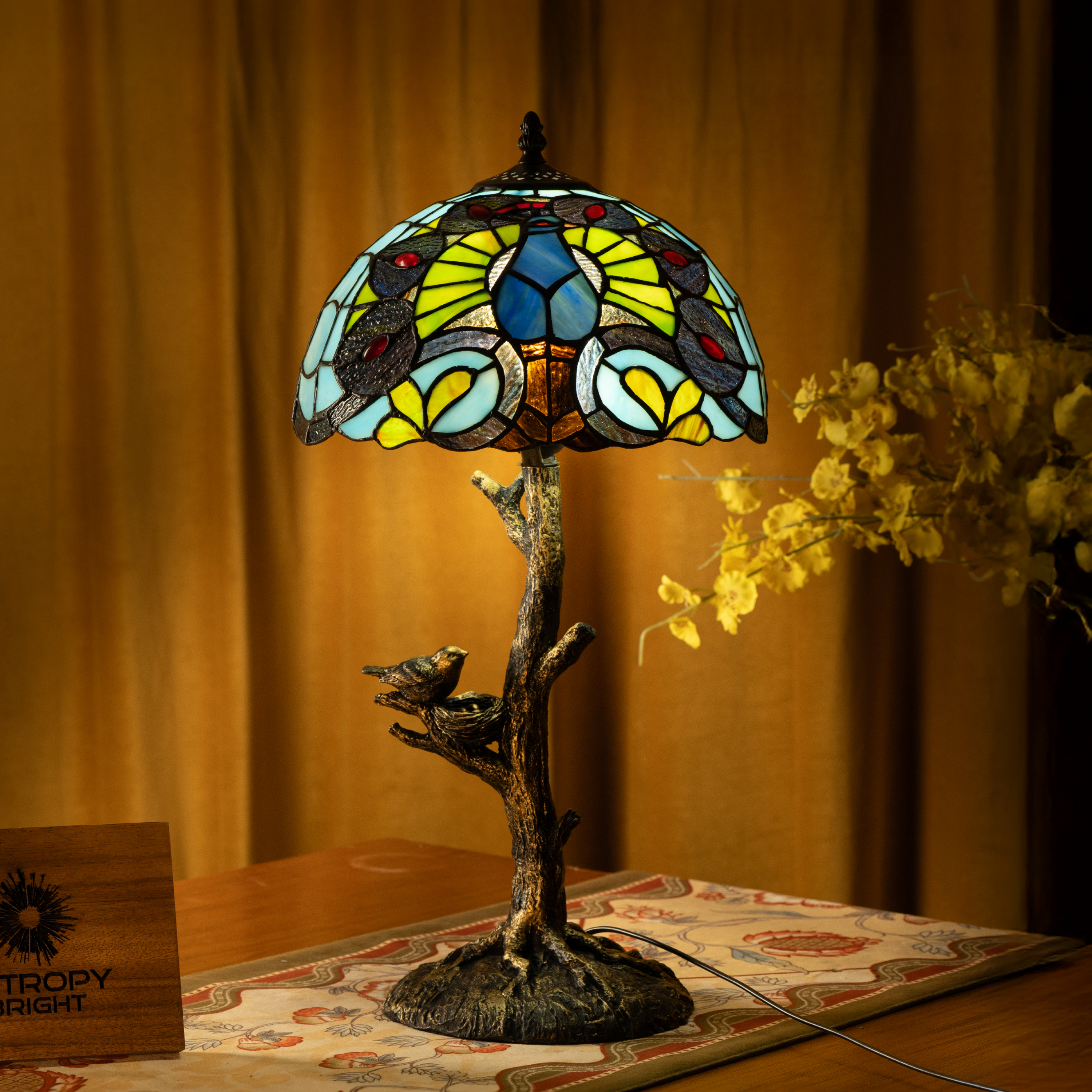 Enchanted Woods Tiffany Table Lamp