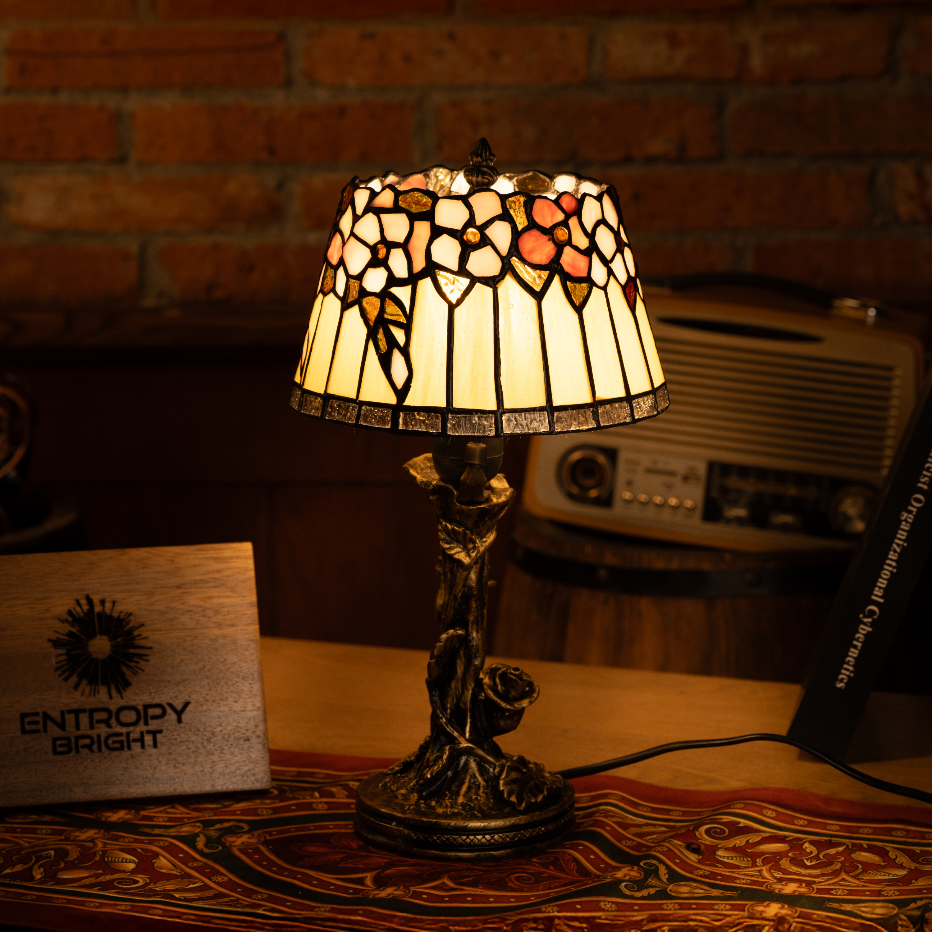 Amber Lily Bloom Tiffany Lamp