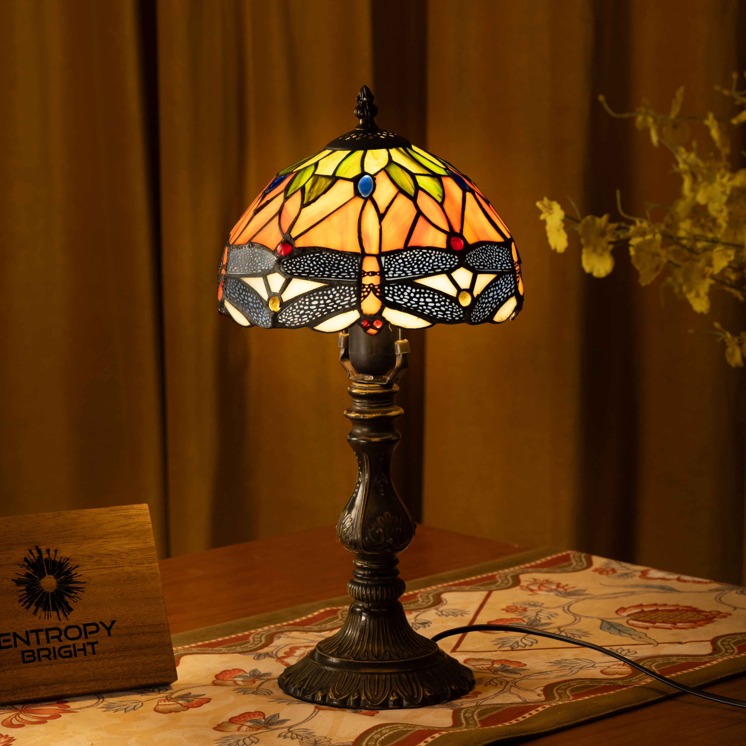 Lampe de table Tiffany Golden Wings