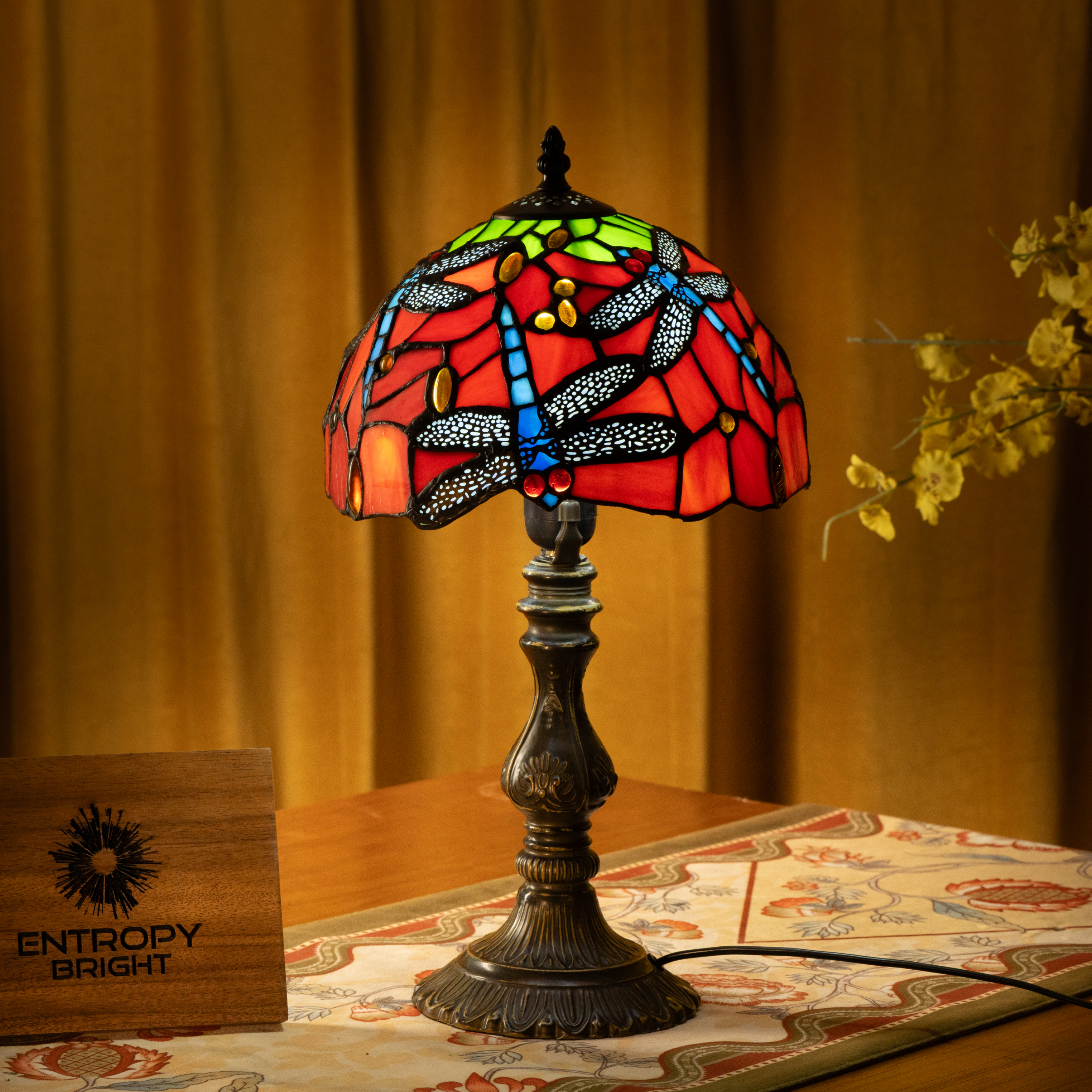 Lampe de table Tiffany Crimson Flight