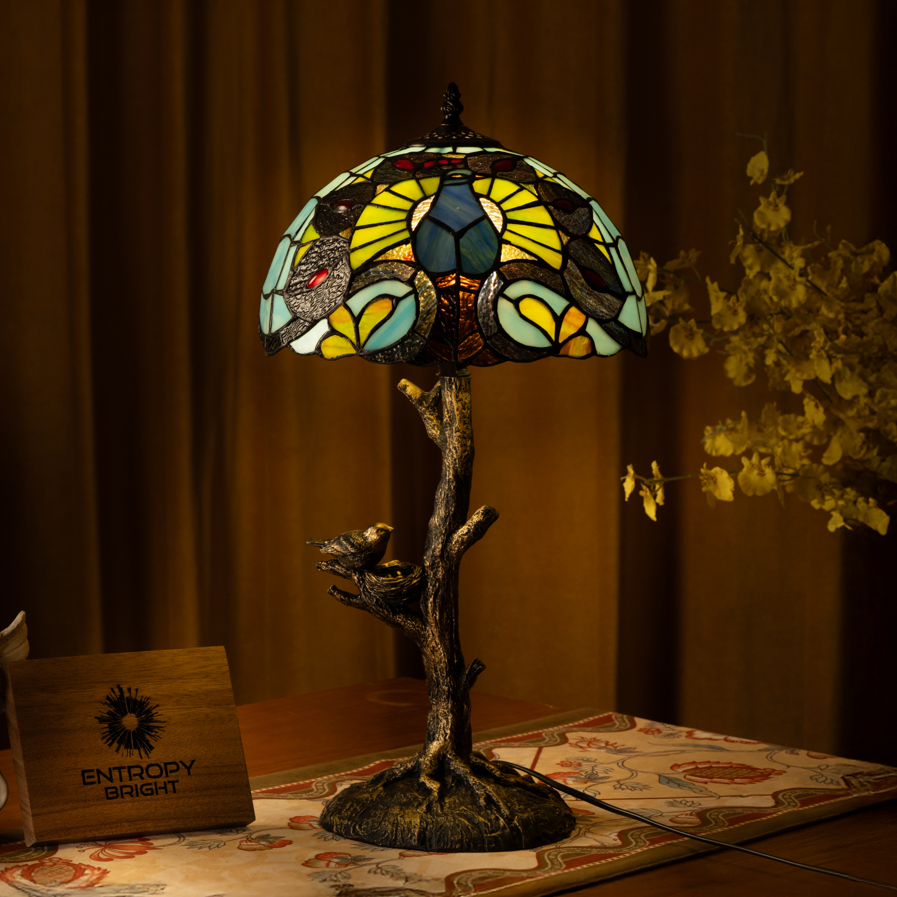 Enchanted Woods Tiffany Table Lamp