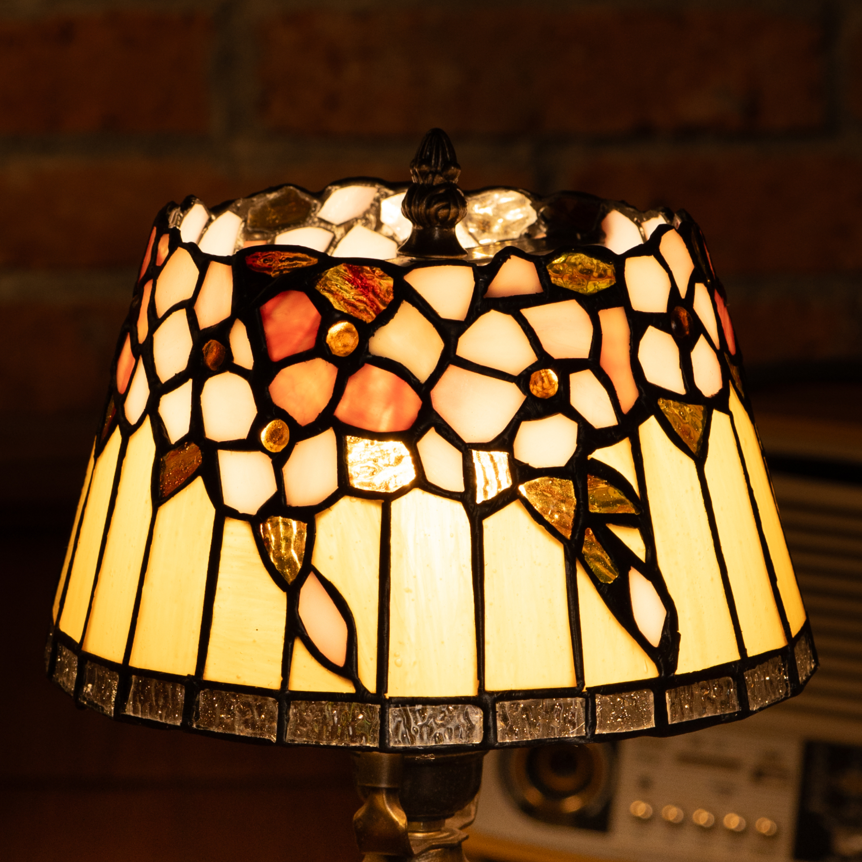 Amber Lily Bloom Tiffany Lamp
