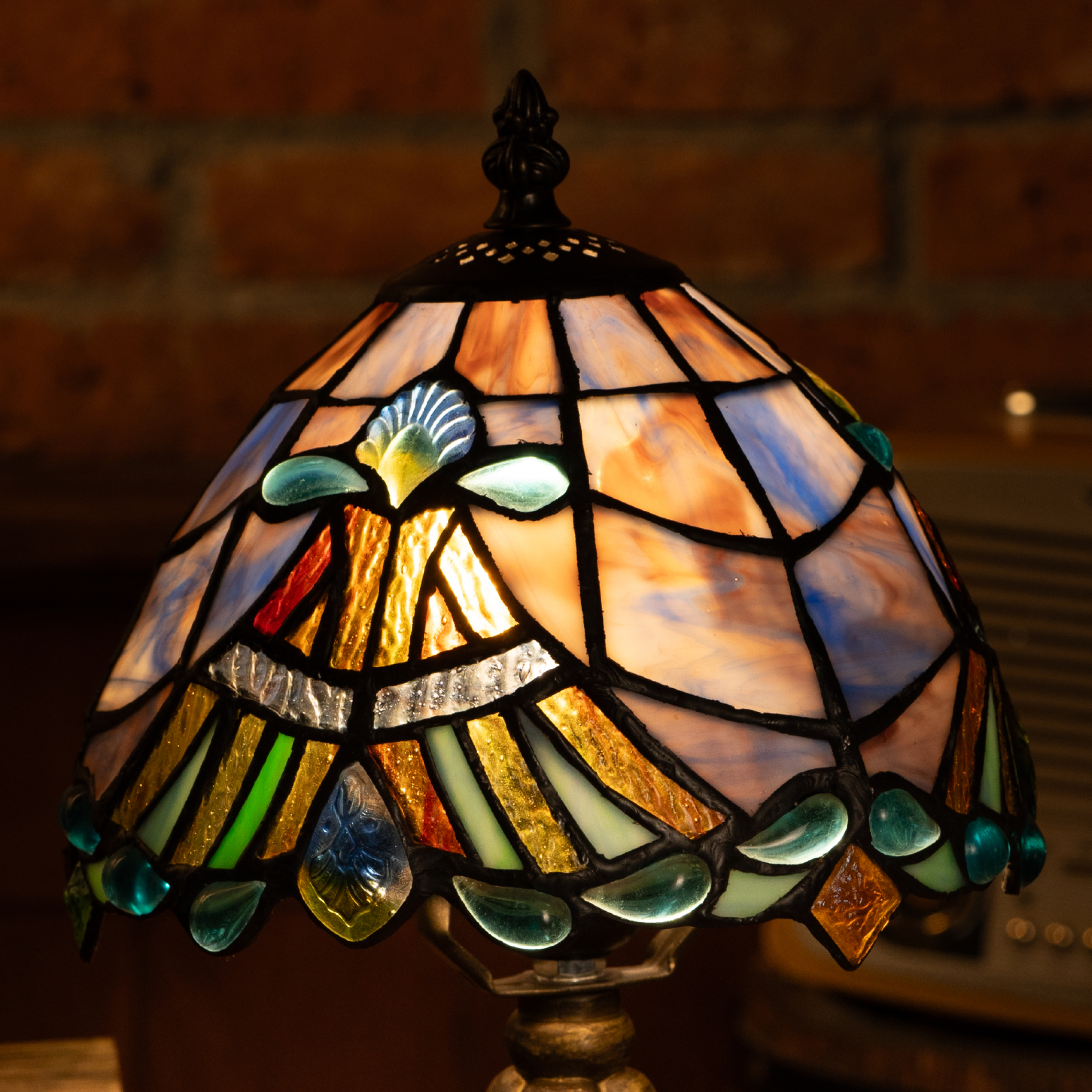 Ocean Sapphire Light Tiffany Lamp