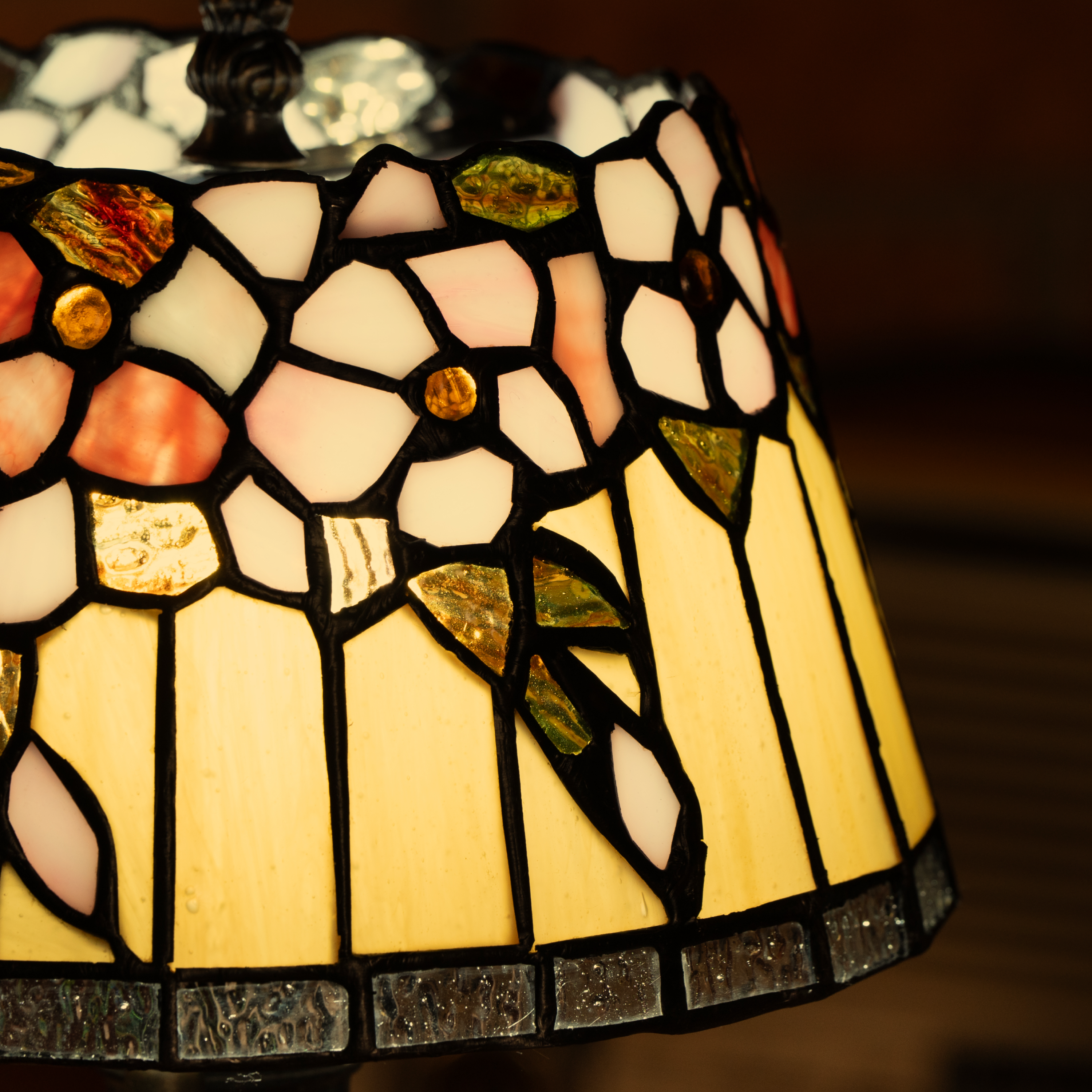 Amber Lily Bloom Tiffany Lamp