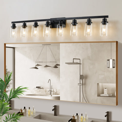 Modern Black Bathroom Vanity Light Fixture (No Bulbs)