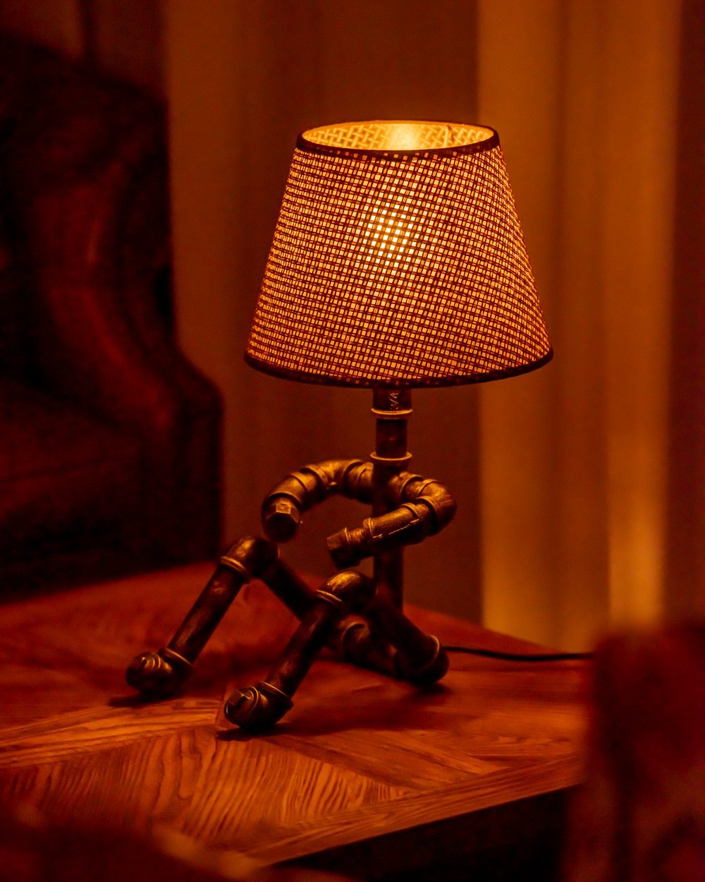CURATED — linen drum shade