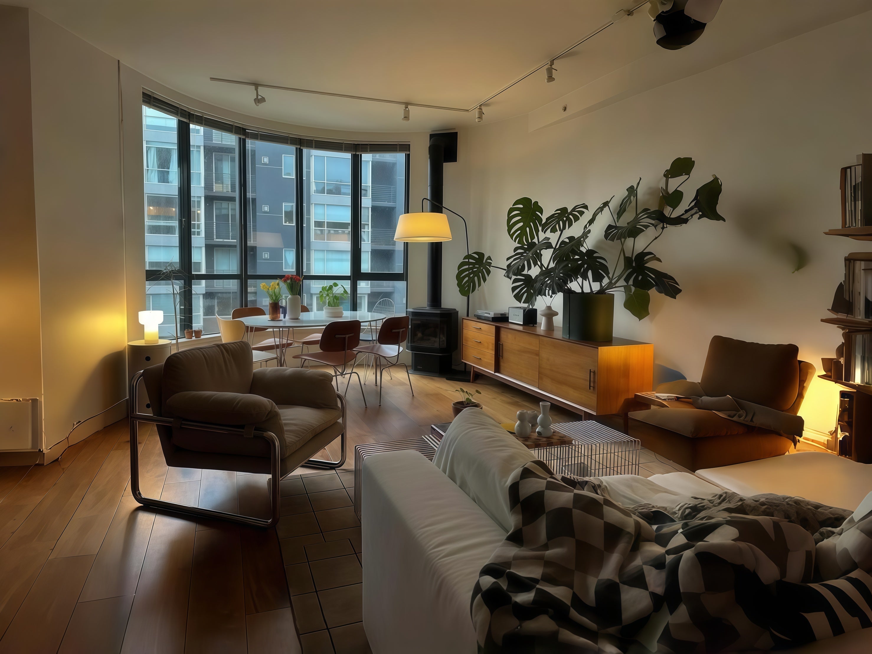Harmonizing Light, Wood, and Space in Interior Design