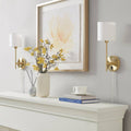 [Set of 2] Wall Light Sconce, Gold Base