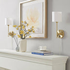 [Set of 2] Wall Light Sconce, Gold Base