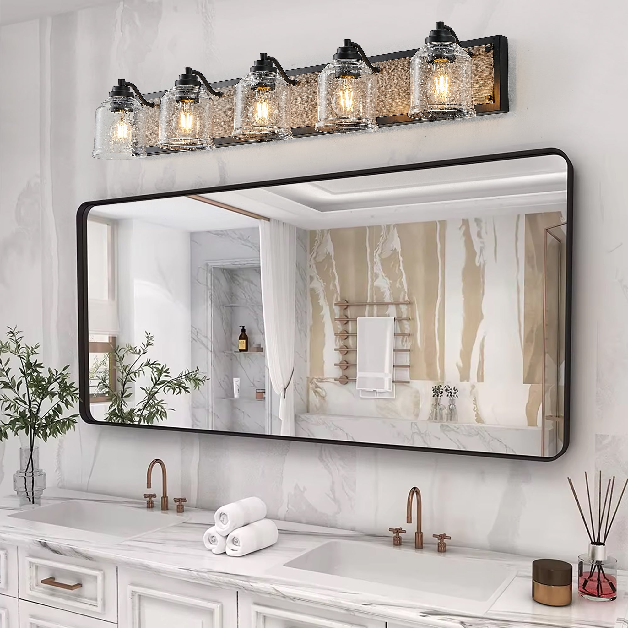 Farmhouse Vanity Light Fixture – Rustic Elegance &amp; Industrial Charm
