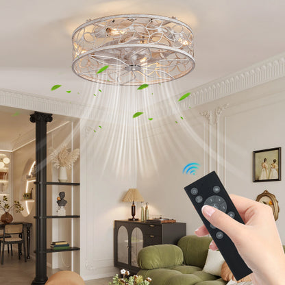 18-inch  Vintage Caged Ceiling Fan Light (Bulb Not Included)