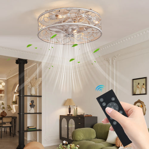18-inch  Vintage Caged Ceiling Fan Light (Bulb Not Included)