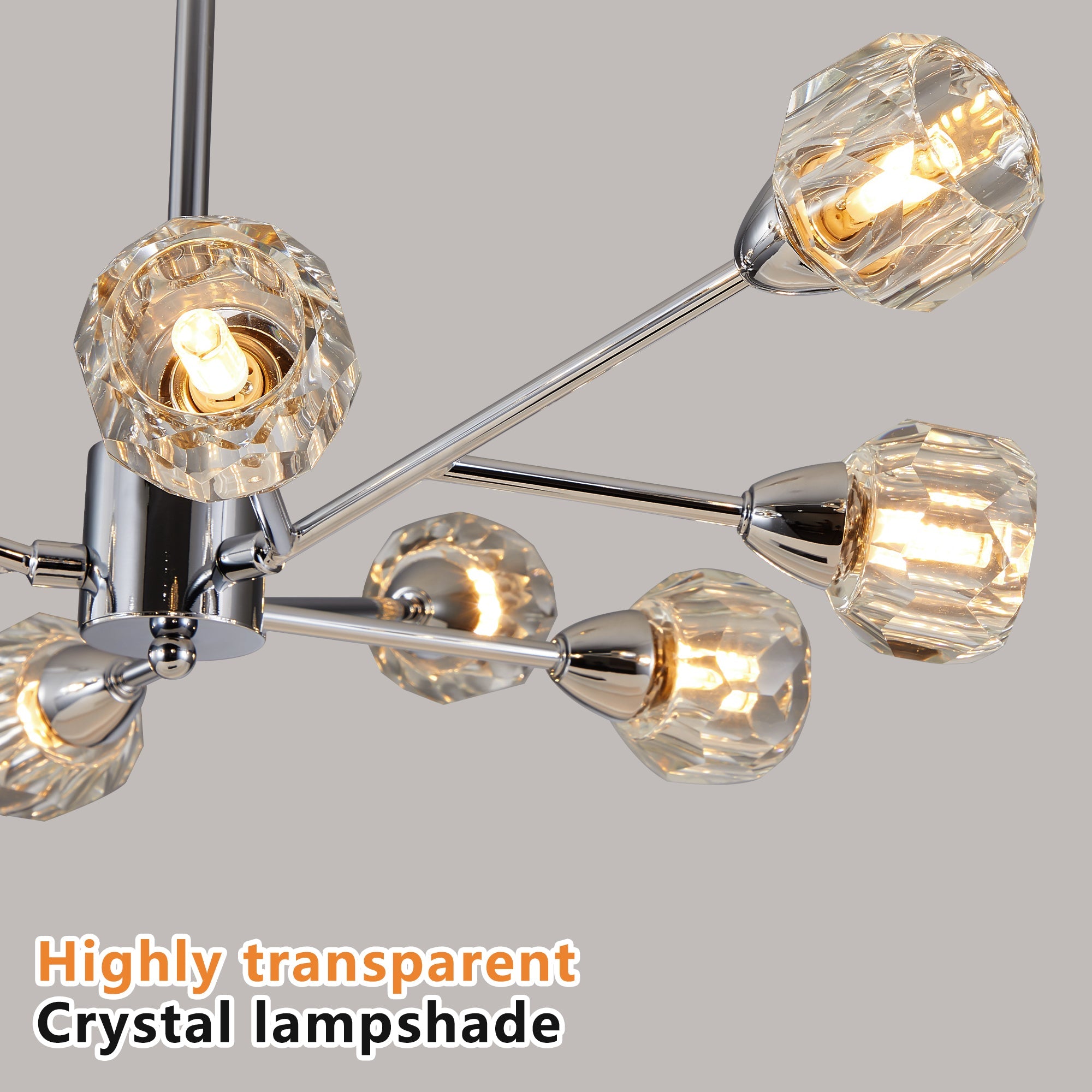 28" Modern Crystal Chandelier -Sophisticated Brilliance &amp; Contemporary Elegance