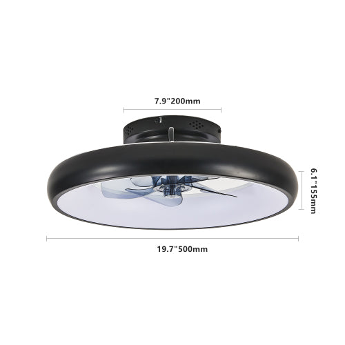 20-inch Black LED Ceiling Fan Light