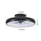 20-inch Black LED Ceiling Fan Light