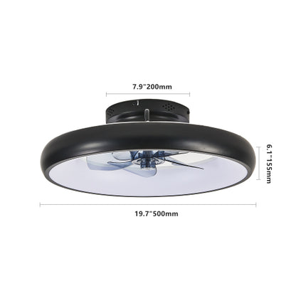 20-inch Black LED Ceiling Fan Light