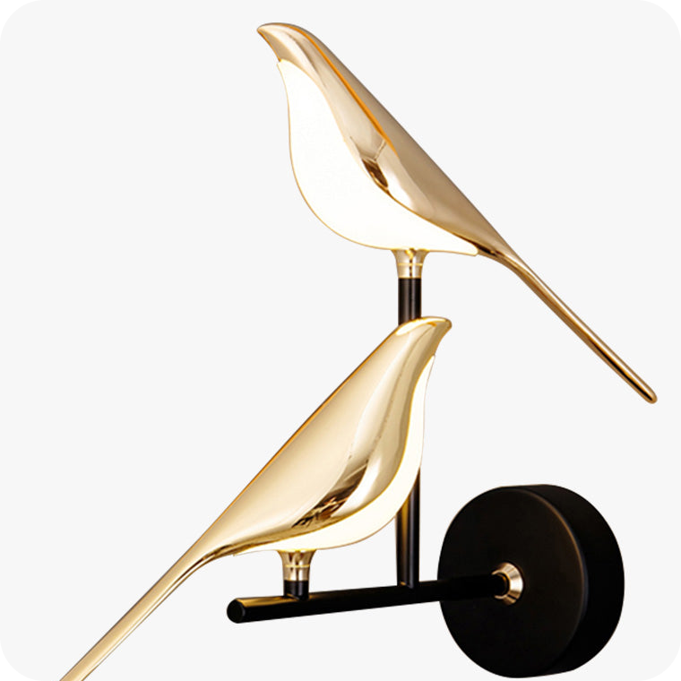 Gold Birds Wall Sconce