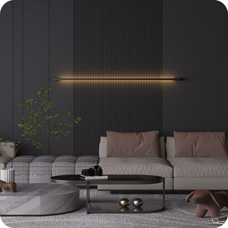 Long Linear Stairwell Wall Sconce
