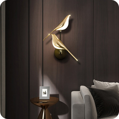 Gold Birds Wall Sconce