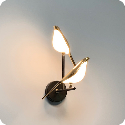 Gold Birds Wall Sconce