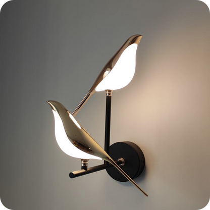 Gold Birds Wall Sconce