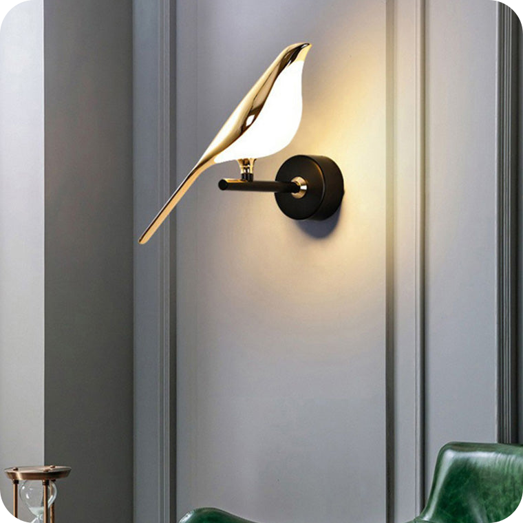 Gold Birds Wall Sconce