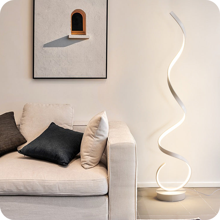 Spiral LED Floor Lamp