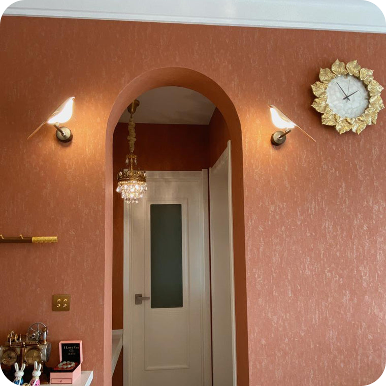 Gold Birds Wall Sconce