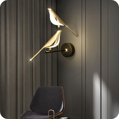 Gold Birds Wall Sconce