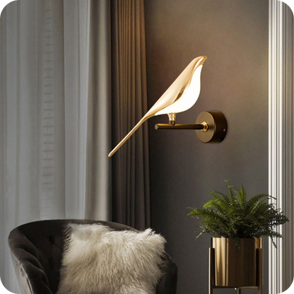 Gold Birds Wall Sconce