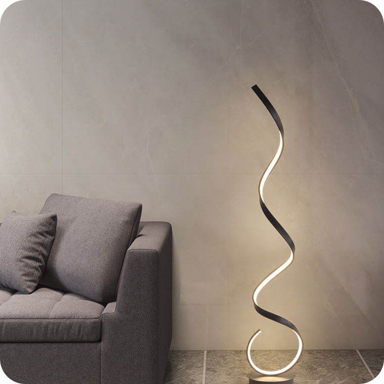 Spiral LED Floor Lamp