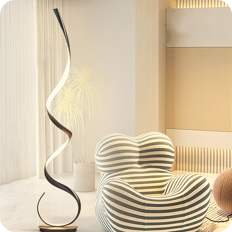 Spiral LED Floor Lamp
