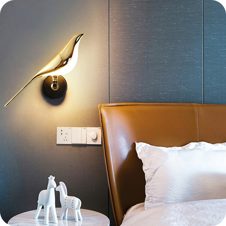 Gold Birds Wall Sconce