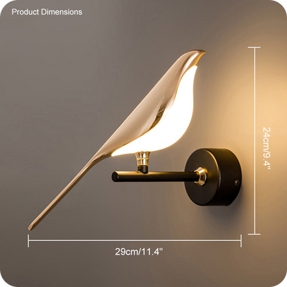 Gold Birds Wall Sconce