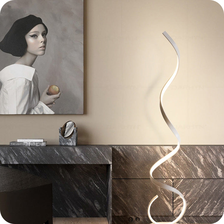Spiral LED Floor Lamp