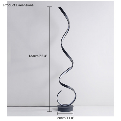 Spiral LED Floor Lamp
