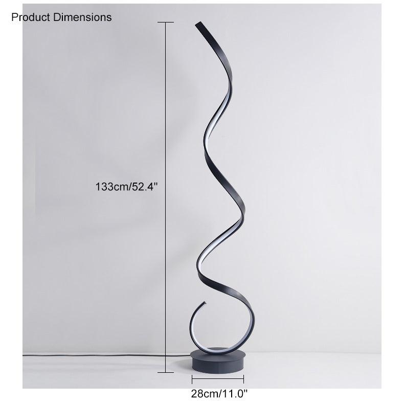 Spiral LED Floor Lamp