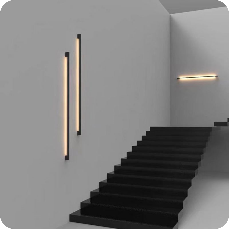 Long Linear Stairwell Wall Sconce