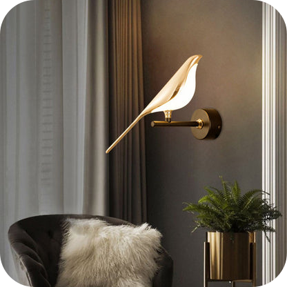 Gold Birds Wall Sconce