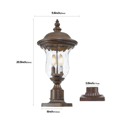 21"(H) Vintage Outdoor Lamp Post Light (One Piece & No Bulb)