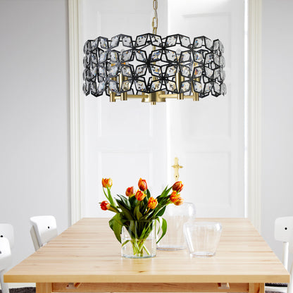 Modern Crystal Chandelier – Luxury Round Ceiling Light Fixture