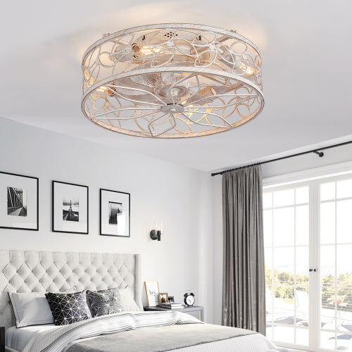 18-inch  Vintage Caged Ceiling Fan Light (Bulb Not Included)
